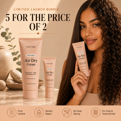 CoilCreme™ Air Dry Styling Cream — Keratin Repair & Frizz Control for Coily, Curly & Textured Hair