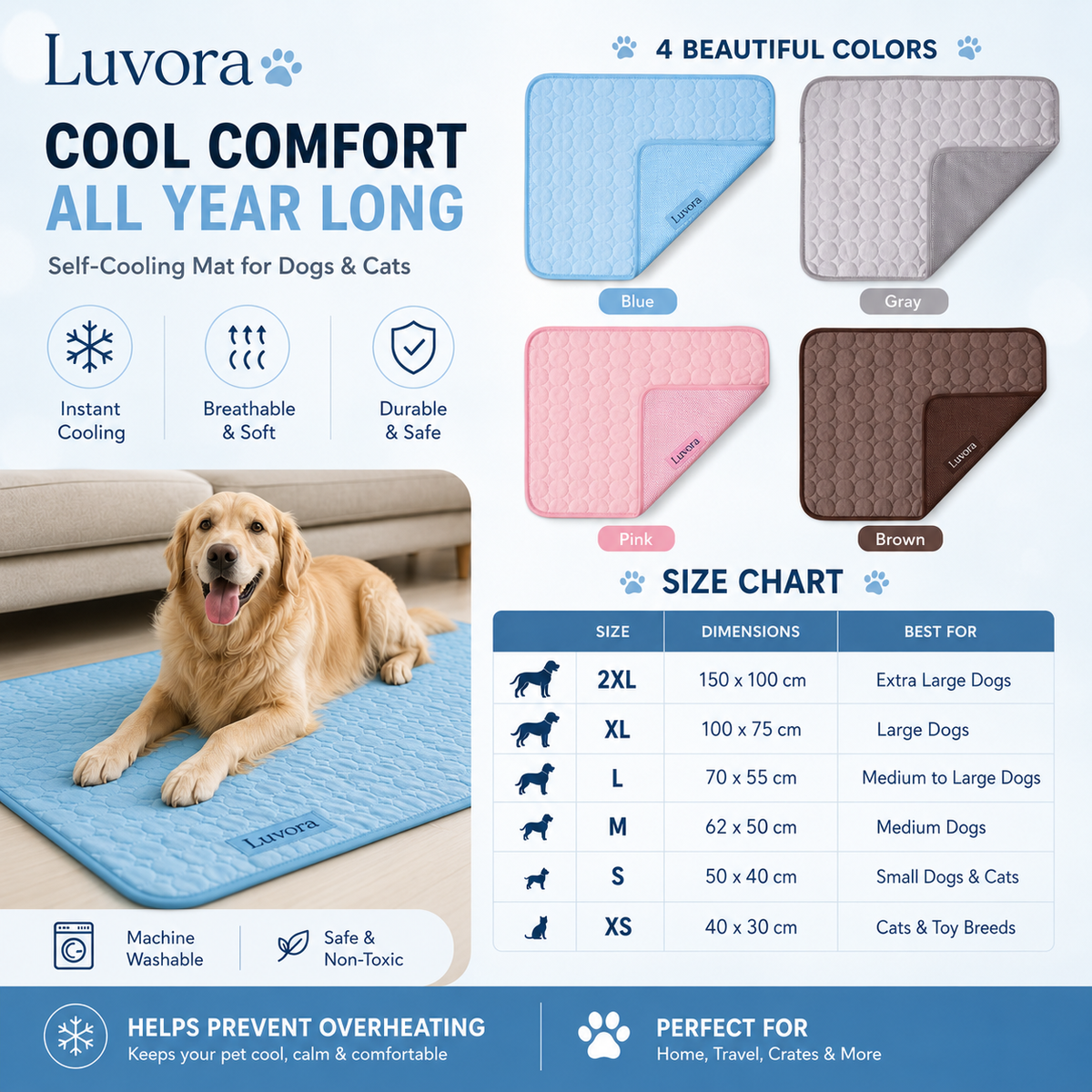 PawChill - Anti-Overheating Pet Pad