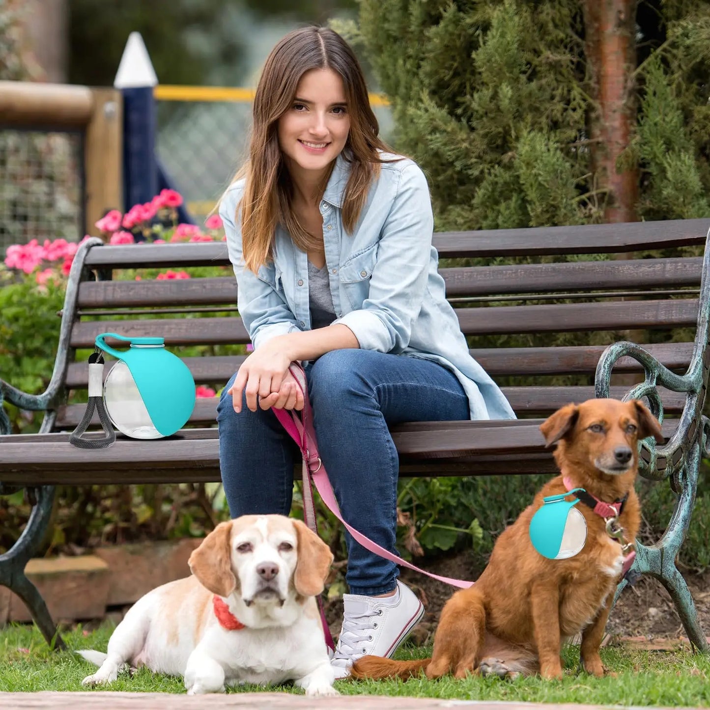 2 in 1 Portable Dog Water Bottle